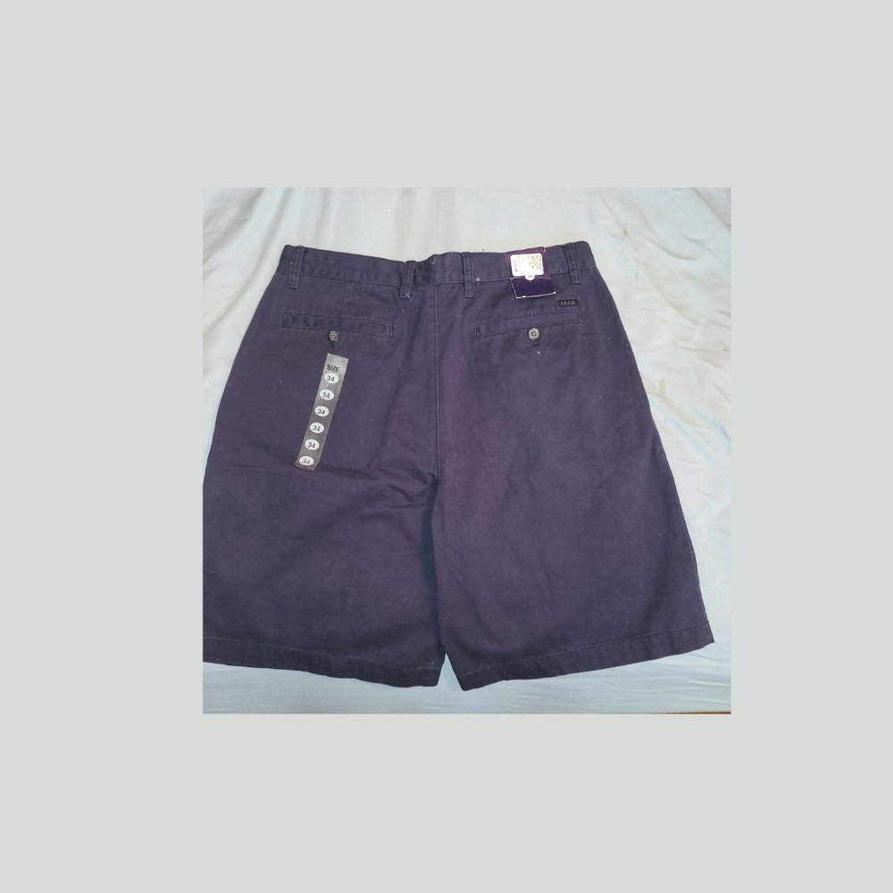 Mens IZOD cotton shorts Navy Blue Sz 34